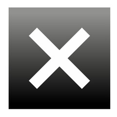 Obraz premium x icon button, cross or close icon button