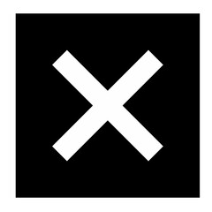 Obraz premium x icon button, cross or close icon button