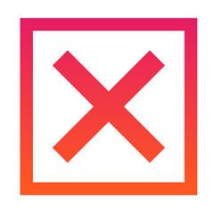 Obraz premium x icon button, cross or close icon button