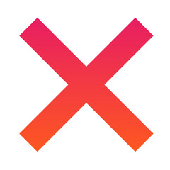 Obraz premium x icon button, cross or close icon button