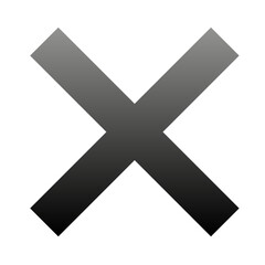 Fototapeta premium x icon button, cross or close icon button