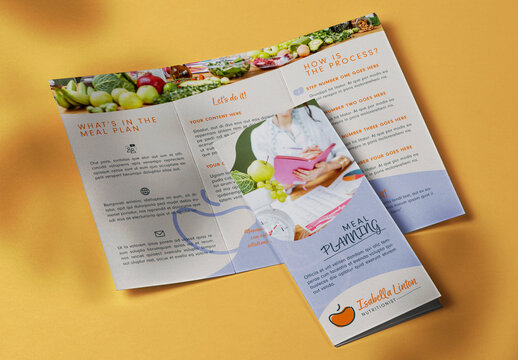 Trifold Brochure Nutricionist Layout