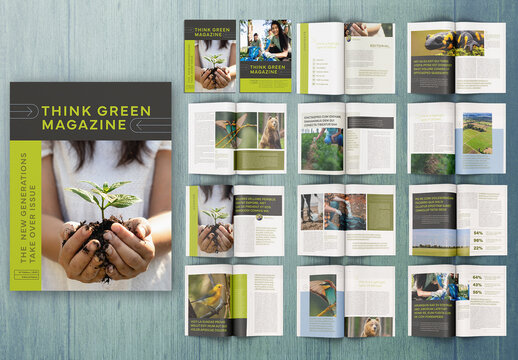  Letter Magazine Think Green Layout