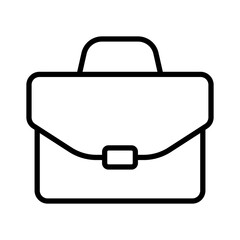 Briefcase icon. Business bag icon. Suitcase, portfolio symbol, linear style pictogram isolated on white.