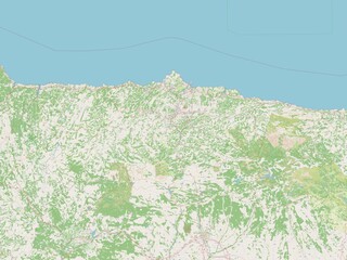 Fototapeta premium Principado de Asturias, Spain. OSM. No legend