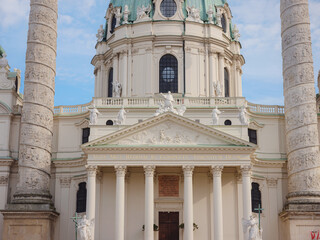Catholic church located in the southern part of Karlsplatz, Vienna. One of the symbols of the city. The Karlskirche is a prime example of the original Austrian Baroque style.