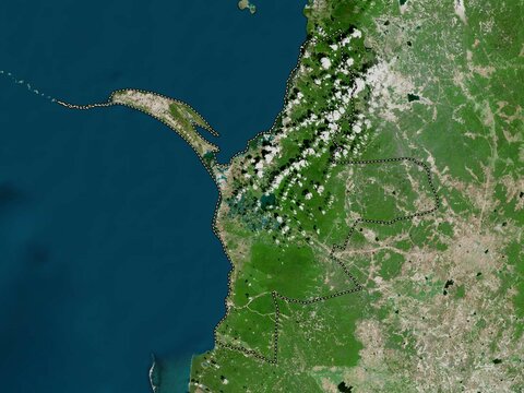 Mannar, Sri Lanka. High-res satellite. No legend