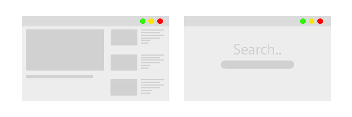 Obraz premium Browser window. Web browser in flat style. Window concept internet browser.