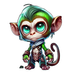 Cute Cyberpunk Monkey artwork, cartoon, comic, illustration, vector, graphic, ape t-shirt design, shirt, tshirt