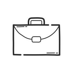 Business portfolio icon. Hand drawing design style. Vector.