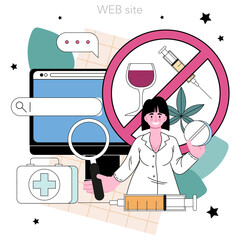Narcologist online service or platform. Specialist help for people