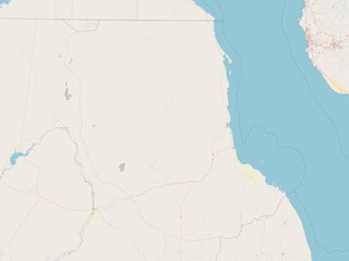 Fototapeta premium Red Sea, Sudan. OSM. No legend