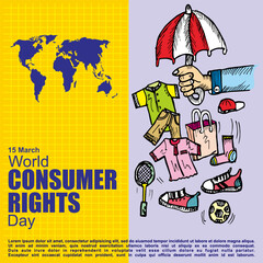 World Consumer Rights Day, 15 March, Poster and banner
