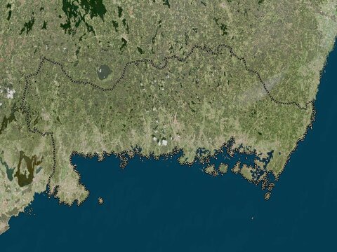Blekinge, Sweden. High-res satellite. No legend
