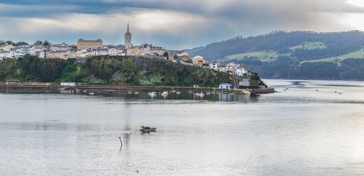 View of the beautiful old town of Castropol, Asturias, Spain.