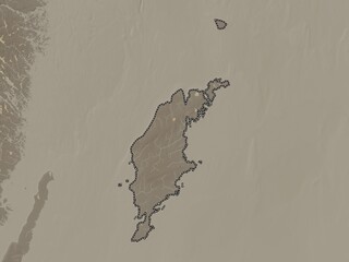 Gotland, Sweden. Sepia. No legend