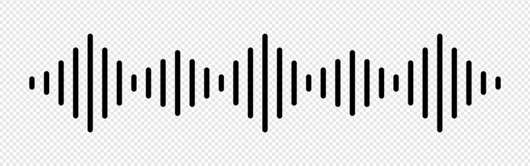 Vector Sound and audio rhythm waves icon illustration