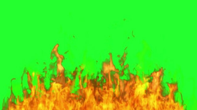 Green screen fire footage, with beautiful motion, perfect for commercials, editing, fires, cinematics, movies, frames, effects, intros, outros, slides, etc.