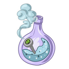 Bong for smoking weed. Smoking cannabis. vector marijuana