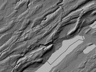 Neuchatel, Switzerland. Grayscale. No legend