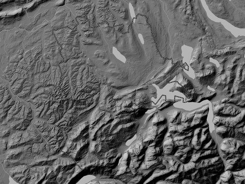 Luzern, Switzerland. Grayscale. No legend