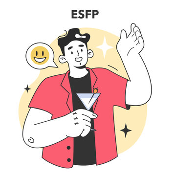 ESFP MBTI type. Character with the extraverted, observant, feeling,