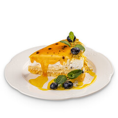 Passion fruit cake with mascarpone
