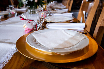 tableware and table decorations at celebrations