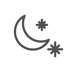 Weather related icon outline and linear symbol.	
