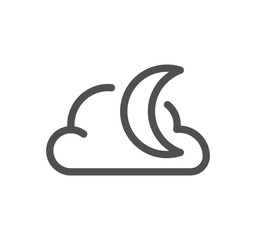 Weather related icon outline and linear symbol.	
