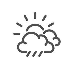Weather related icon outline and linear symbol.	
