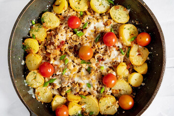 roasted potato with minced meat
