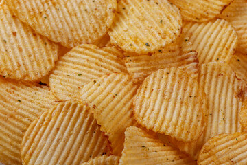 Lots of potato chips, texture
