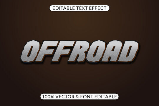 Offroad Text effect, editable shiny text style