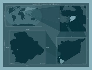 As Suwayda', Syria. Described location diagram