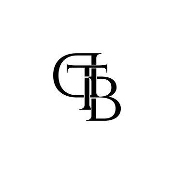 dtb lettering initial monogram logo design