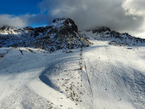 aerial view of the Piani di Bobbio ski area