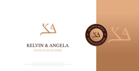 Initial KA Logo Design Vector 