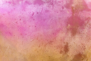 Obraz premium Abstract colorful background of a rusty purple yellow orange surface. The color gradients of the background are reminiscent of watercolors.