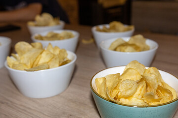 buffet lunch food prepared and displayed for self-service restaurants or aperitifs