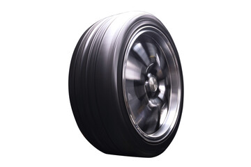 new chrome rims car wheels for a drift car custom tuning long exposure photo motion blur effect