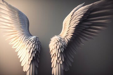 colorful angel wings - generative ai