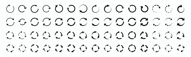 Set of circle arrows icon. Collection of circle sign icon EPS10 - Stock Vector