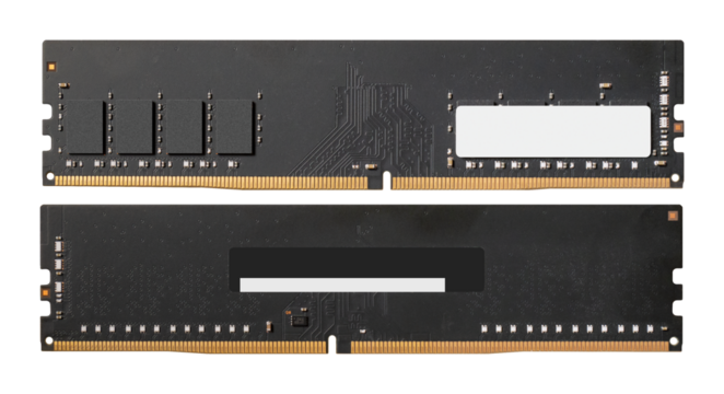 ddr sdram computer hardware isolated on transparent background