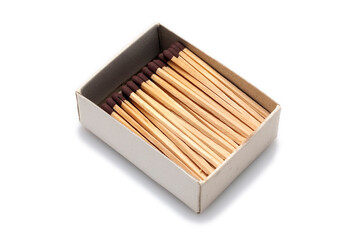 diagonal matchbox isolated on white background