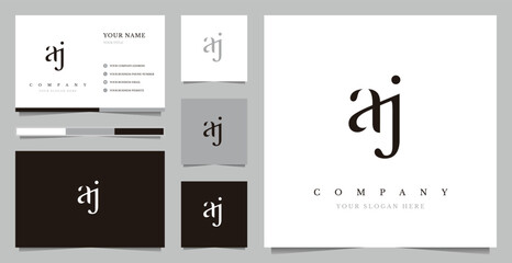 Initial AJ Logo Design Vector 