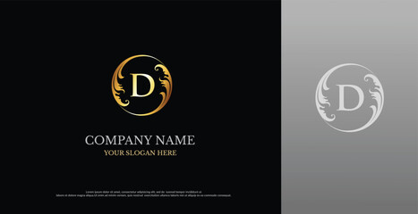 Letter D Logo With Luxury Ornament