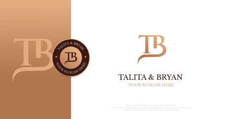 Initial TB Logo Design Vector 