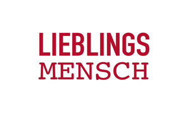 Fototapeta premium Text: Lieblingsmensch in rot