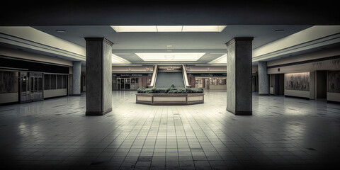 An abandoned mall - Generative AI - 575920939